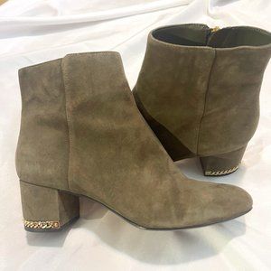 Sage Green Suede Michael Kors Booties